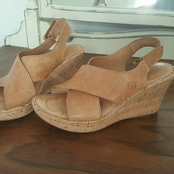 Born Shoes - Born Leather Wedges